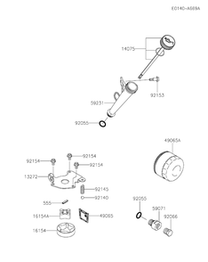 Fs541v-Ds37 Lubrication Equipment Diagram and Parts List for FS541V-DS37  Cub Cadet Engine